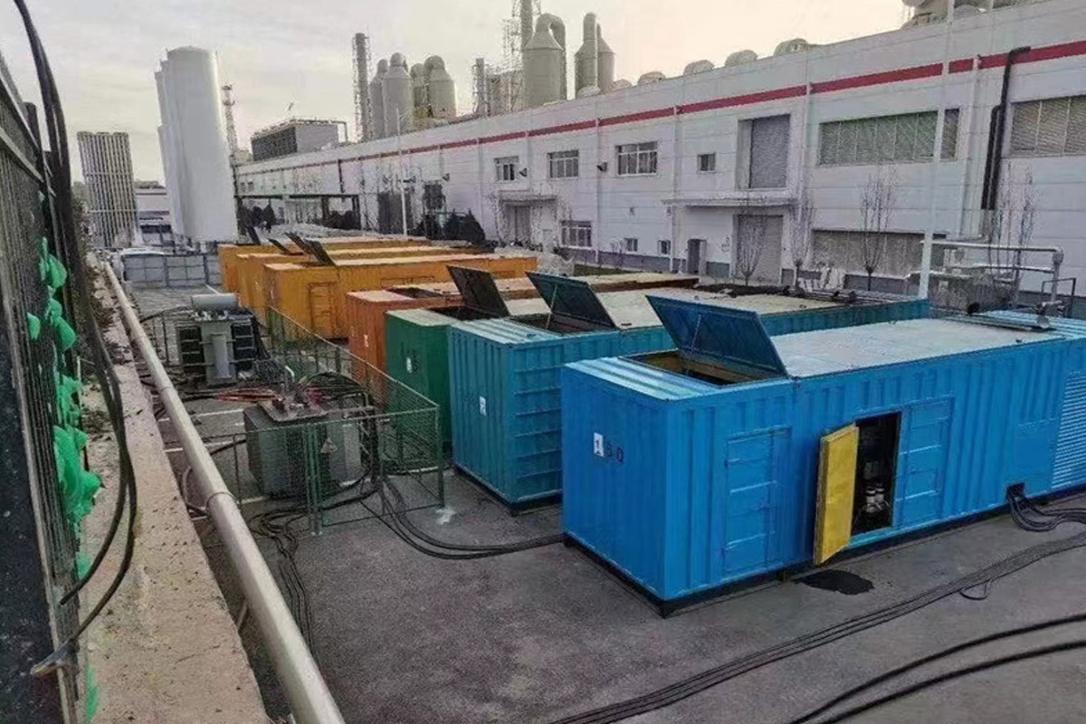 万安发电机租赁施工现场